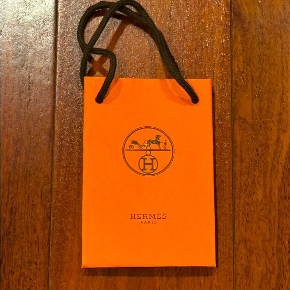 Hermes paper bag mini size 4”W x 6”L